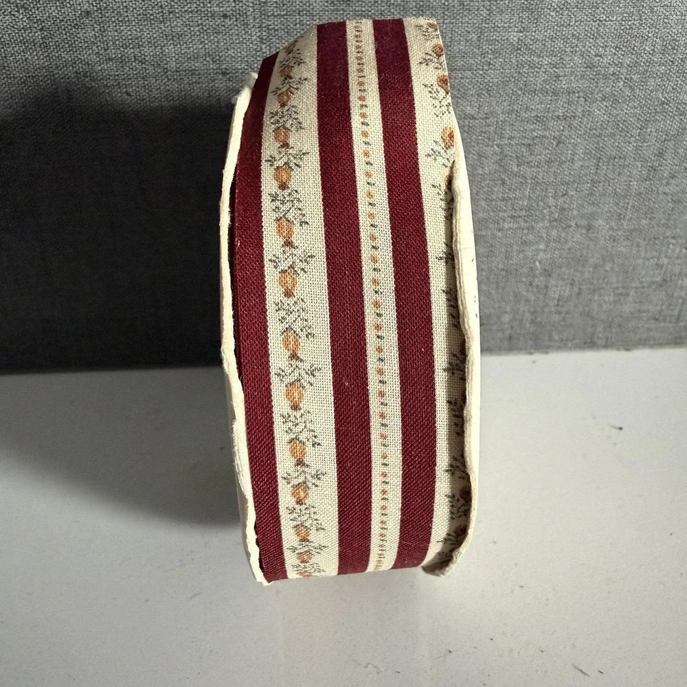 Box Lot Vintage Fabric Ribbon Summer Fall Floral Some NOS